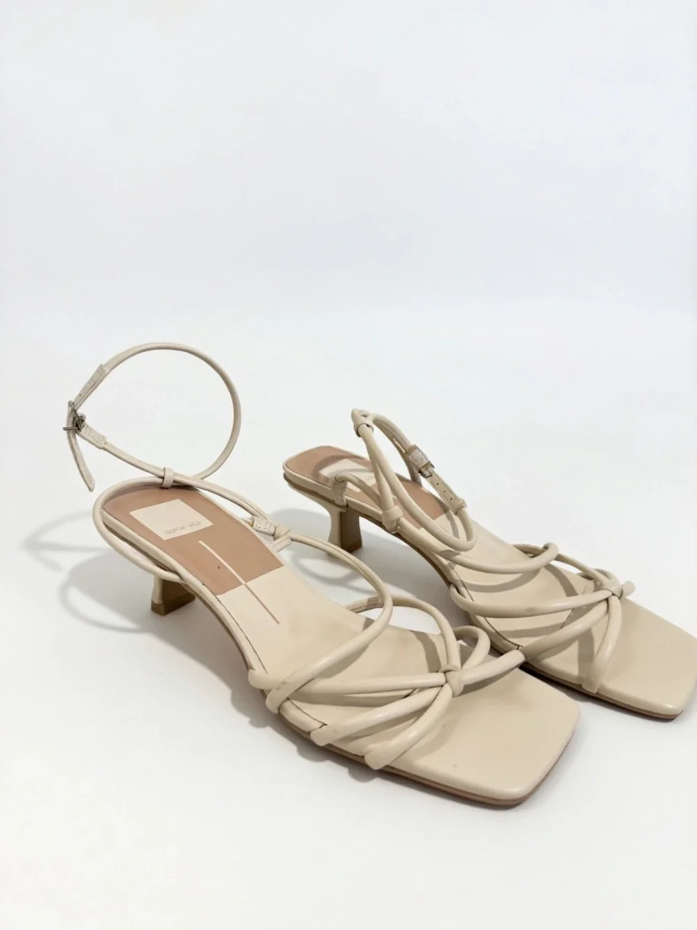 Dolce Vita Ivory Strappy Kitten Heels✨ Size: 8.5